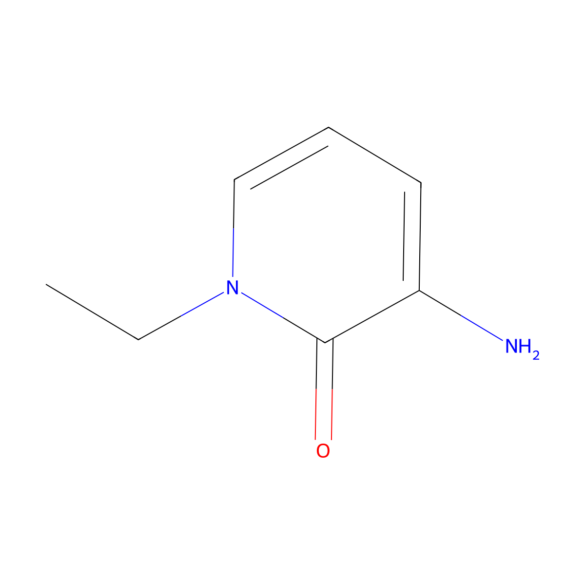 3-Amino-1-ethyl-1,2-dihydropyridin-2-one molecular structure, CAS 113341-40-5