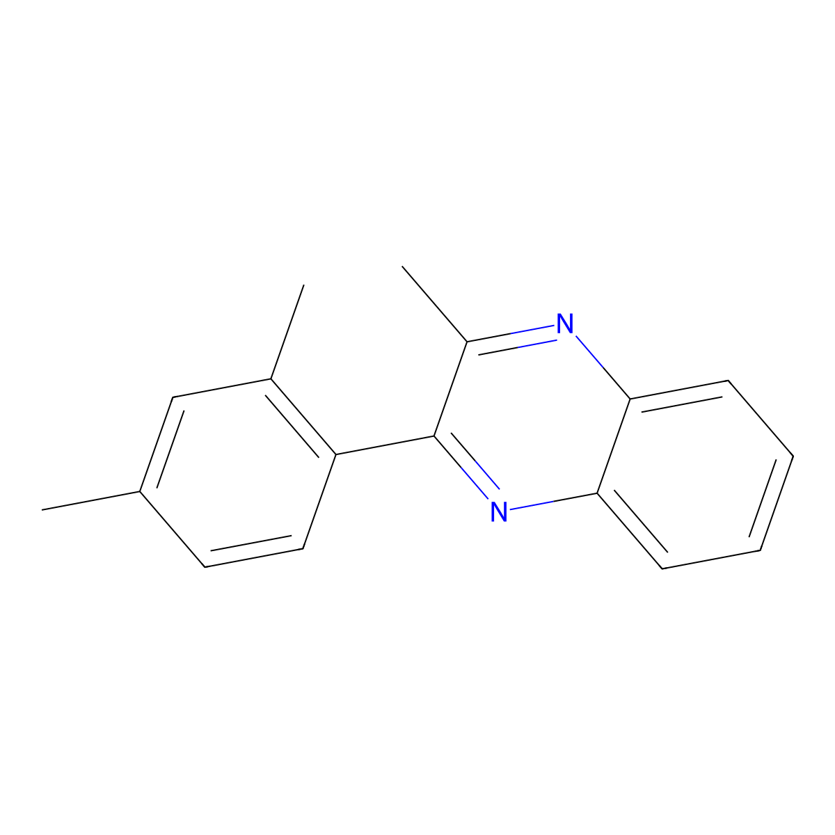 Quinoxaline,2-(2,4-dimethylphenyl)-3-methyl- molecular structure, CAS 113342-31-7