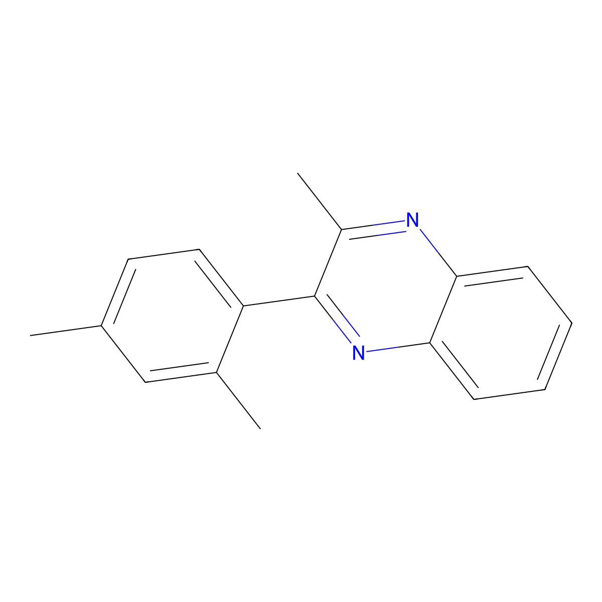 Quinoxaline,2-(2,4-dimethylphenyl)-3-methyl- molecular structure, CAS 113342-31-7