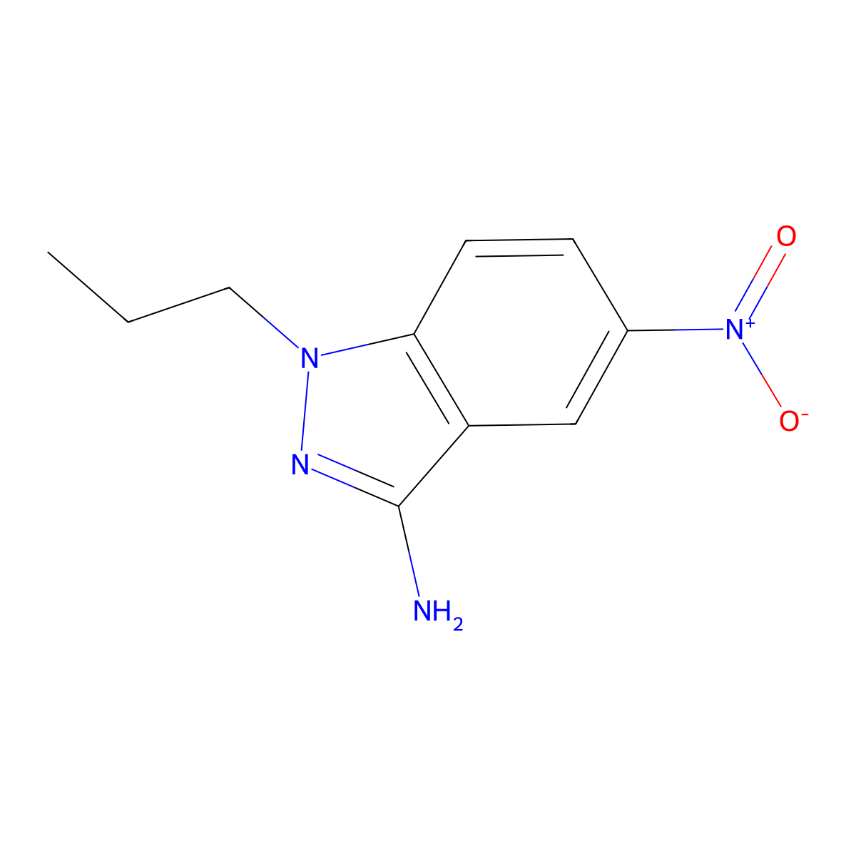 5-Nitro-1-propyl-1H-indazol-3-amine molecular structure, CAS 1133430-67-7