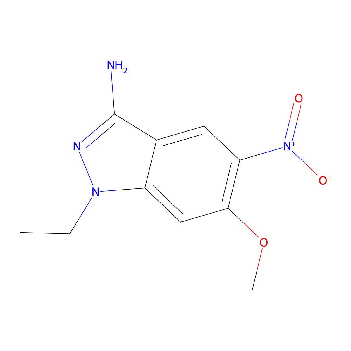 1-Ethyl-6-methoxy-5-nitro-1H-indazol-3-amine molecular structure, CAS 1133430-76-8