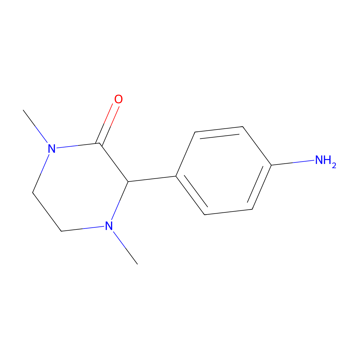 3-(4-Aminophenyl)-1,4-dimethylpiperazin-2-one molecular structure, CAS 1133433-92-7