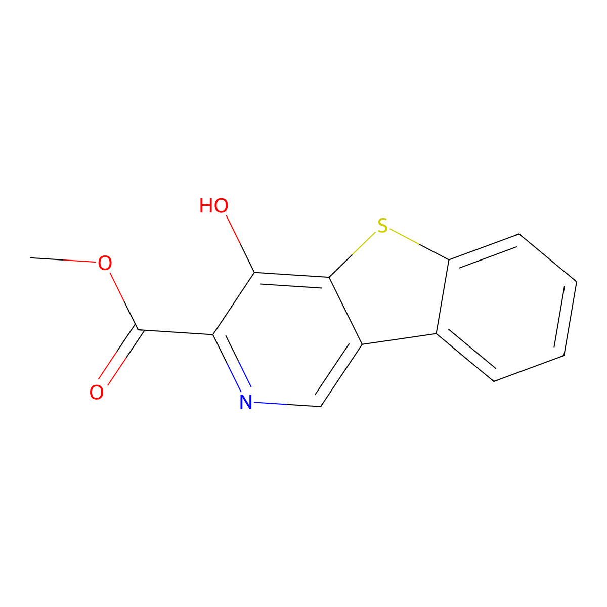 Methyl4-hydroxybenzo[4,5]thieno[3,2-C]pyridine-3-carboxylate molecular structure, CAS 1133435-56-9