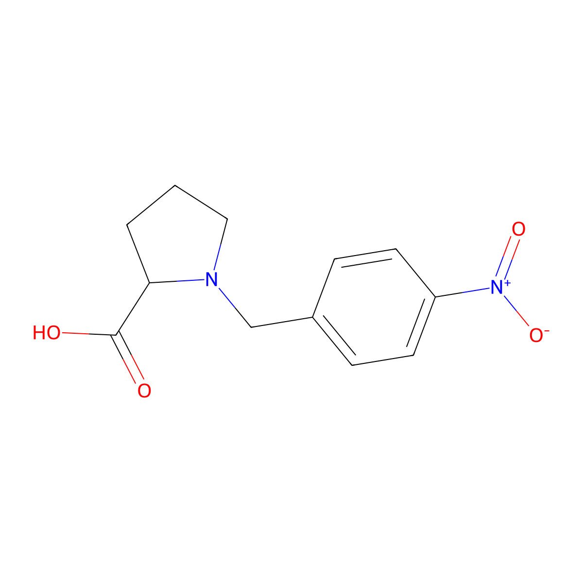 1-[(4-Nitrophenyl)methyl]-DL-proline molecular structure, CAS 1133437-55-4