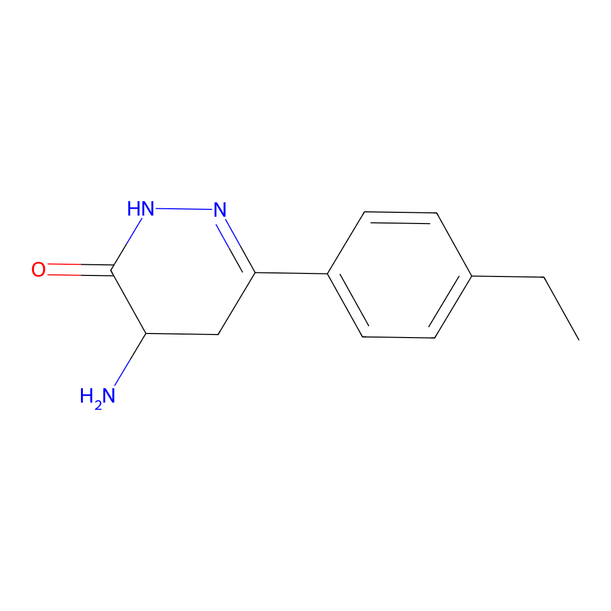 4-Amino-6-(4-ethylphenyl)-4,5-dihydropyridazin-3(2H)-one molecular structure, CAS 1133446-27-1