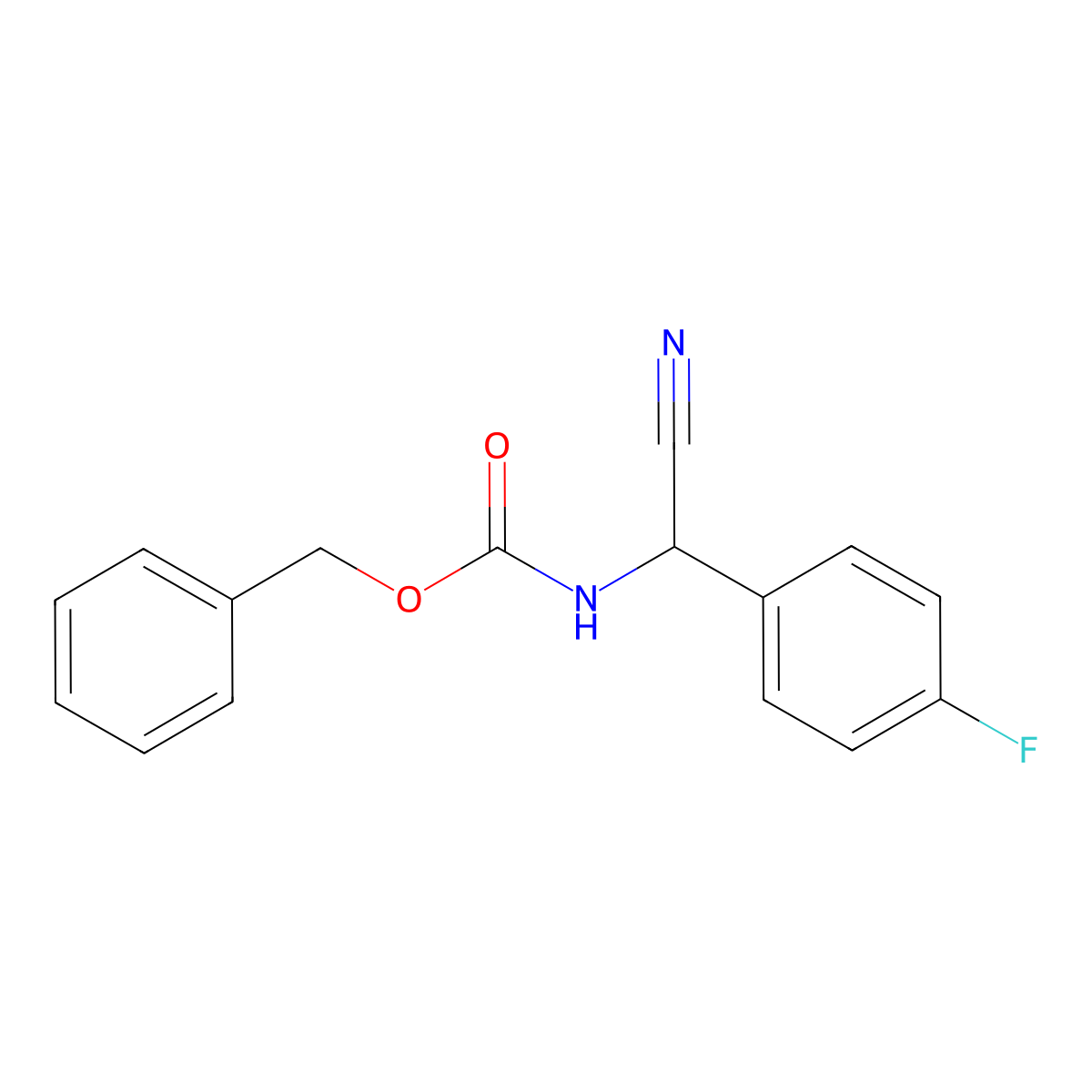 benzyl N-[cyano(4-fluorophenyl)methyl]carbamate molecular structure, CAS 1133452-64-8