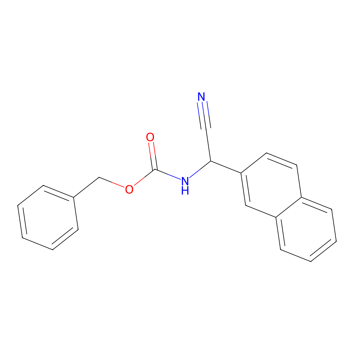 benzyl N-[cyano(naphthalen-2-yl)methyl]carbamate molecular structure, CAS 1133452-76-2