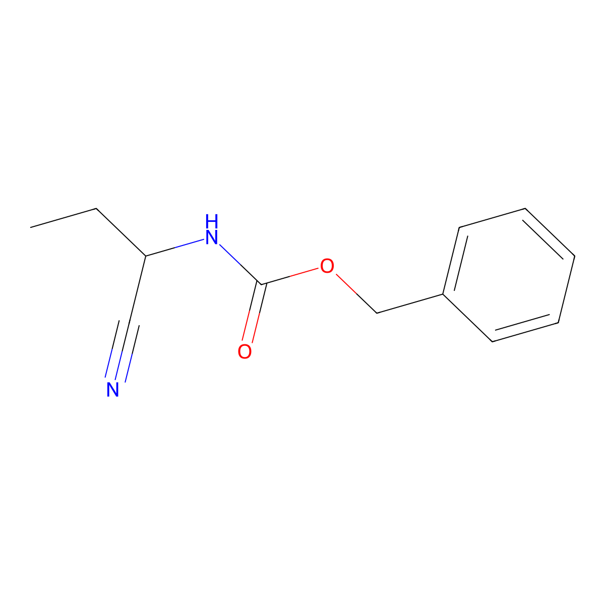 benzyl N-(1-cyanopropyl)carbamate molecular structure, CAS 1133452-79-5