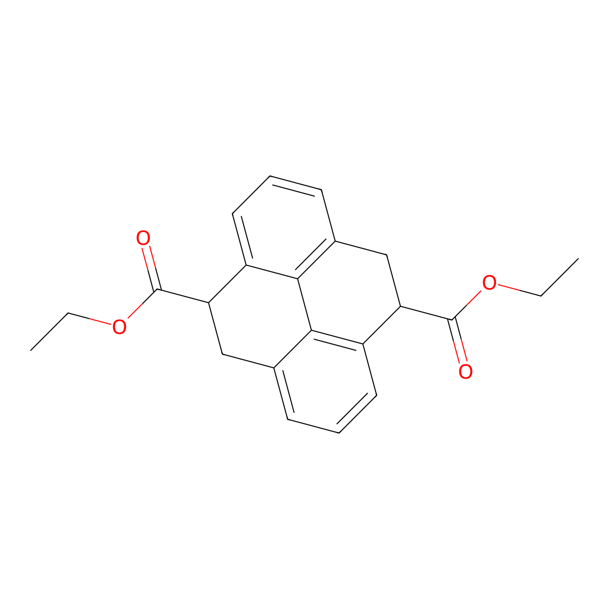 4,9-Pyrenedicarboxylic acid, 4,5,9,10-tetrahydro-, diethyl ester molecular structure, CAS 113361-70-9