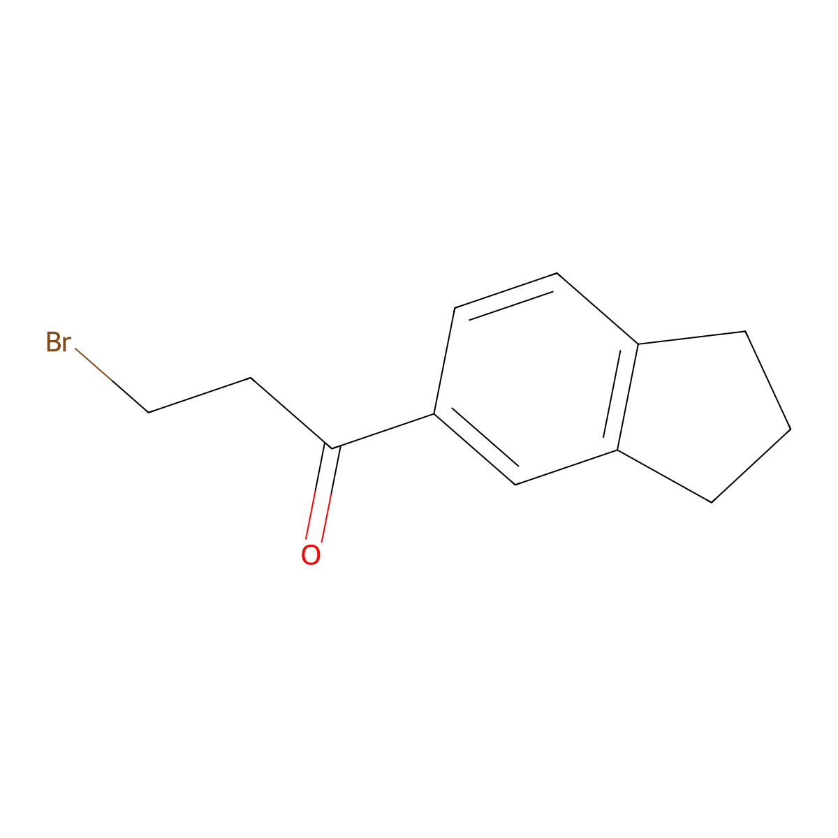 3-Bromo-1-indan-5-yl-propan-1-one molecular structure, CAS 113364-57-1