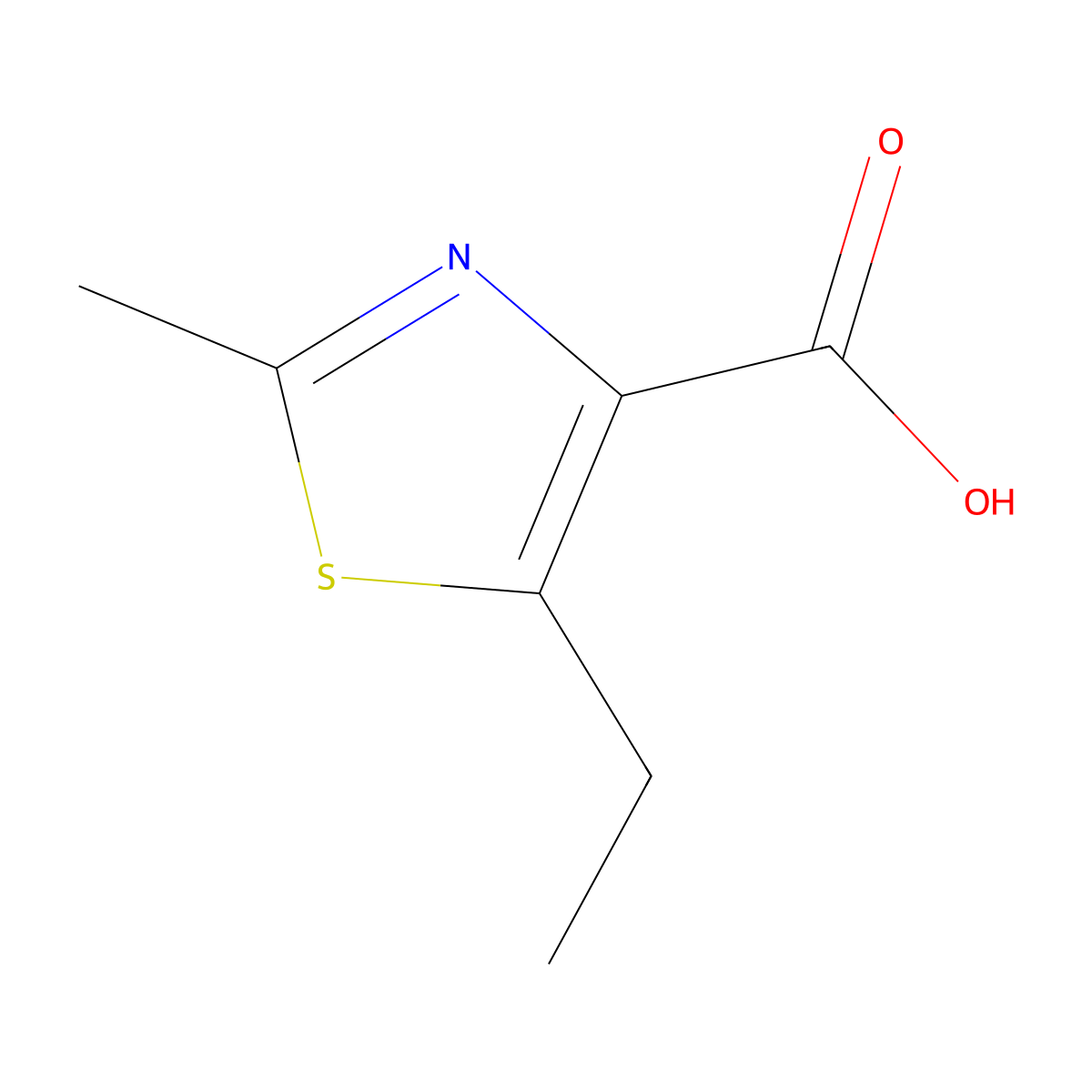 5-Ethyl-2-methylthiazole-4-carboxylic acid molecular structure, CAS 113366-74-8