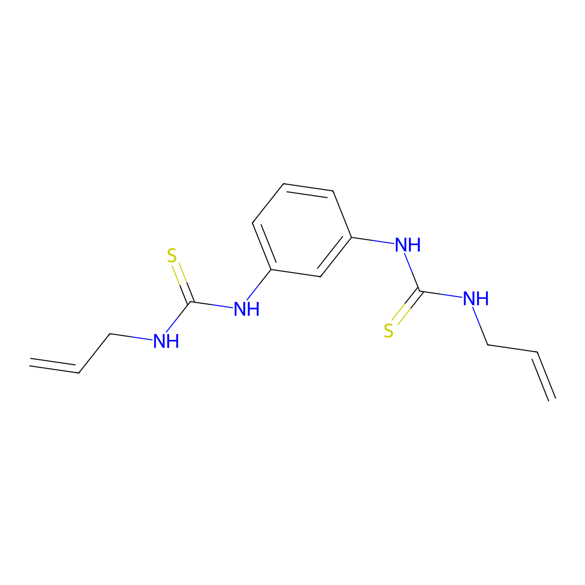 Thiourea, N,N''-1,3-phenylenebis[N'-2-propenyl- molecular structure, CAS 113372-84-2