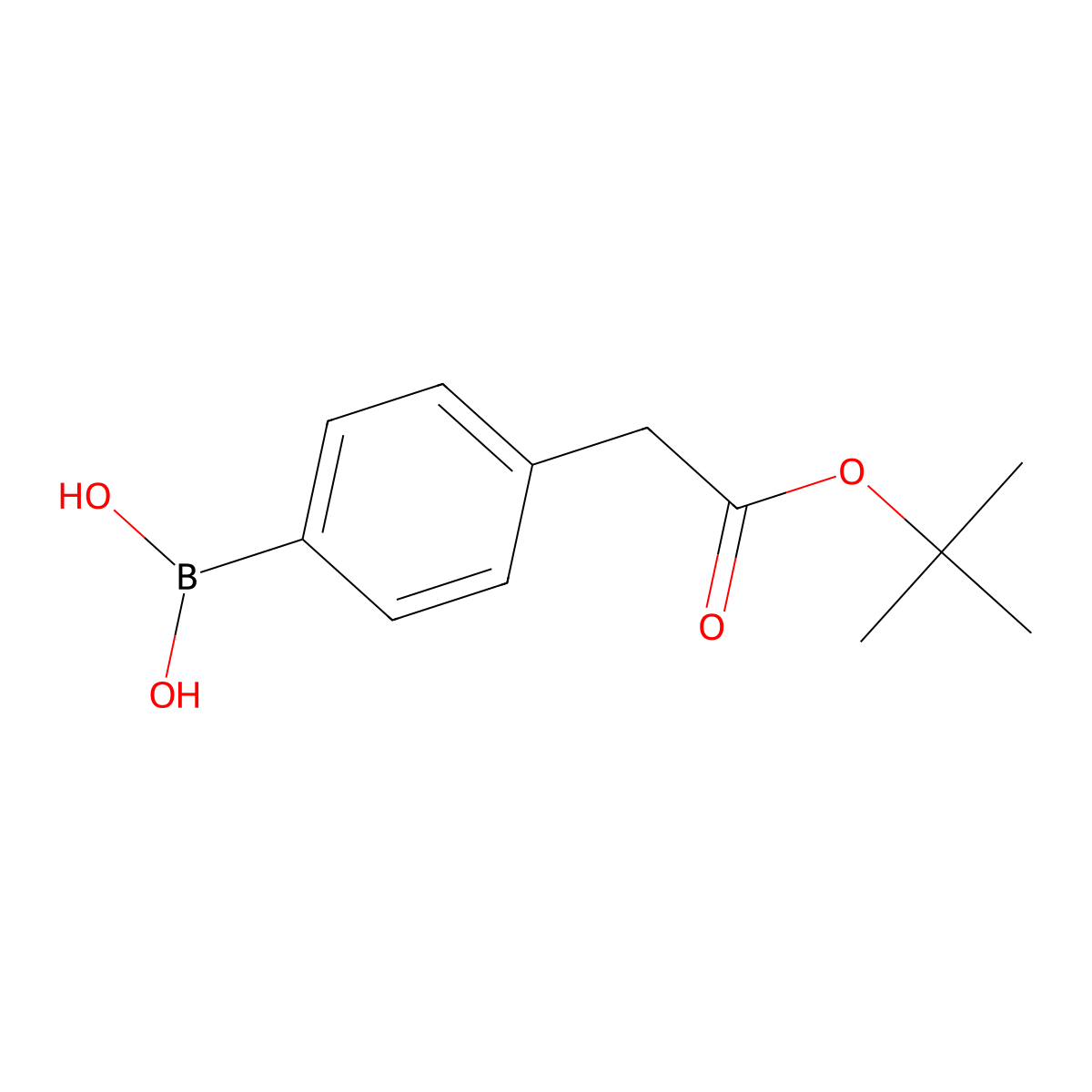 (4-(2-(Tert-butoxy)-2-oxoethyl)phenyl)boronic acid molecular structure, CAS 1133749-58-2