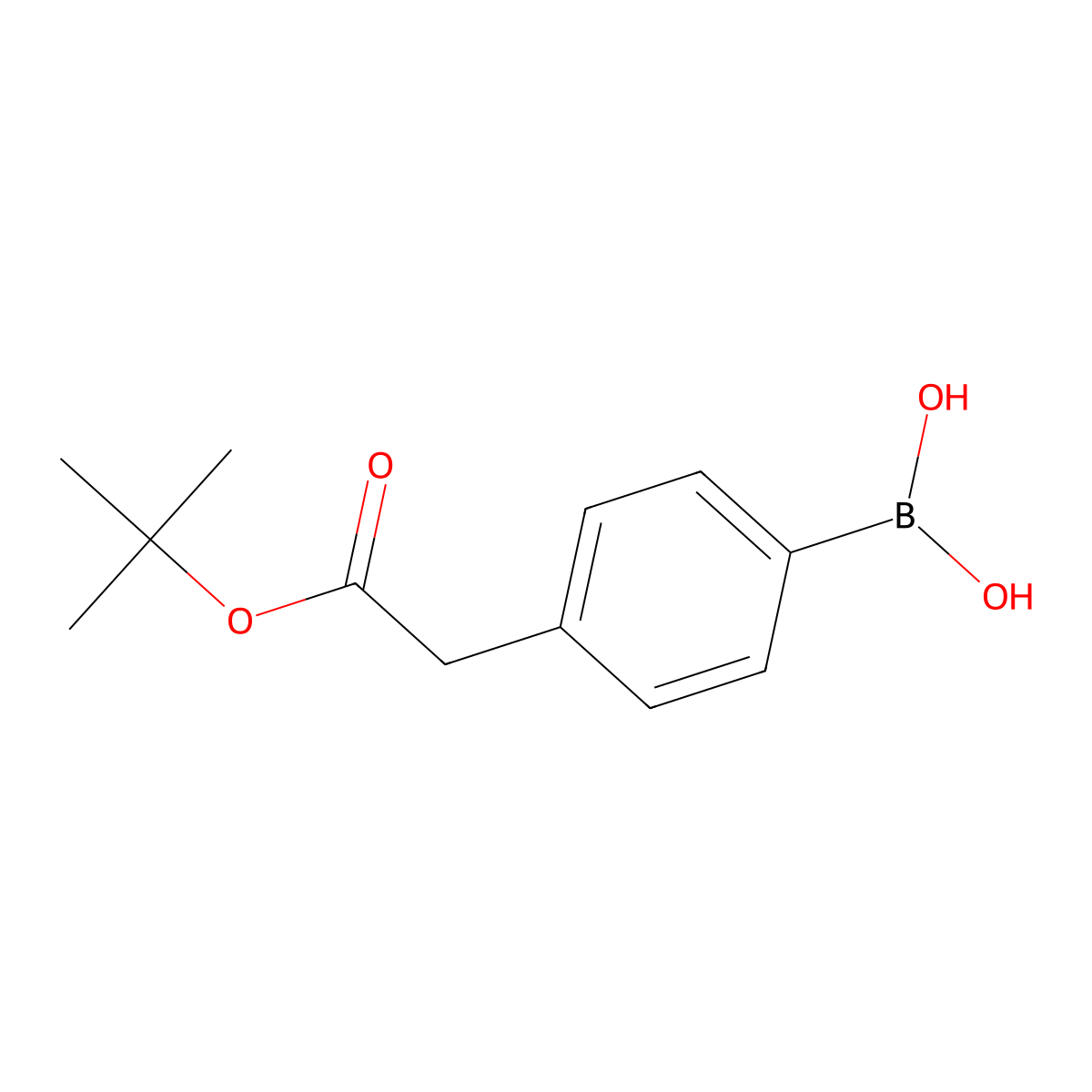 (4-(2-(Tert-butoxy)-2-oxoethyl)phenyl)boronic acid molecular structure, CAS 1133749-58-2