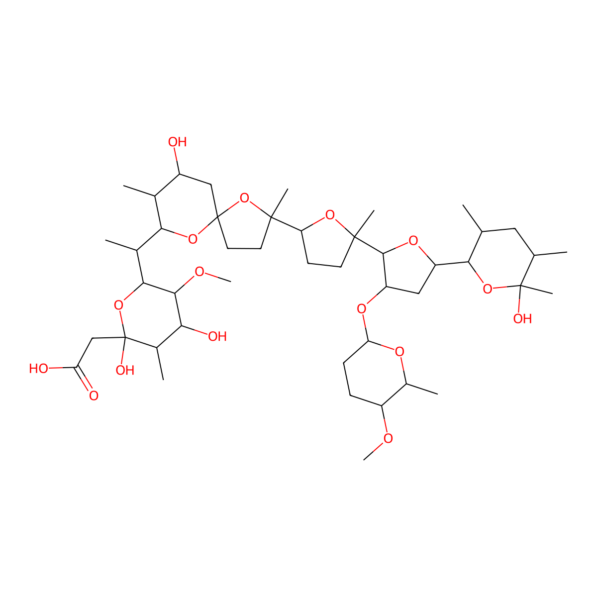 Semduramicin molecular structure, CAS 113378-31-7