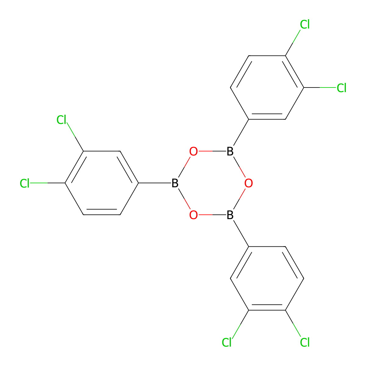 2,4,6-Tris(3,4-dichlorophenyl)boroxin molecular structure, CAS 1133798-41-0