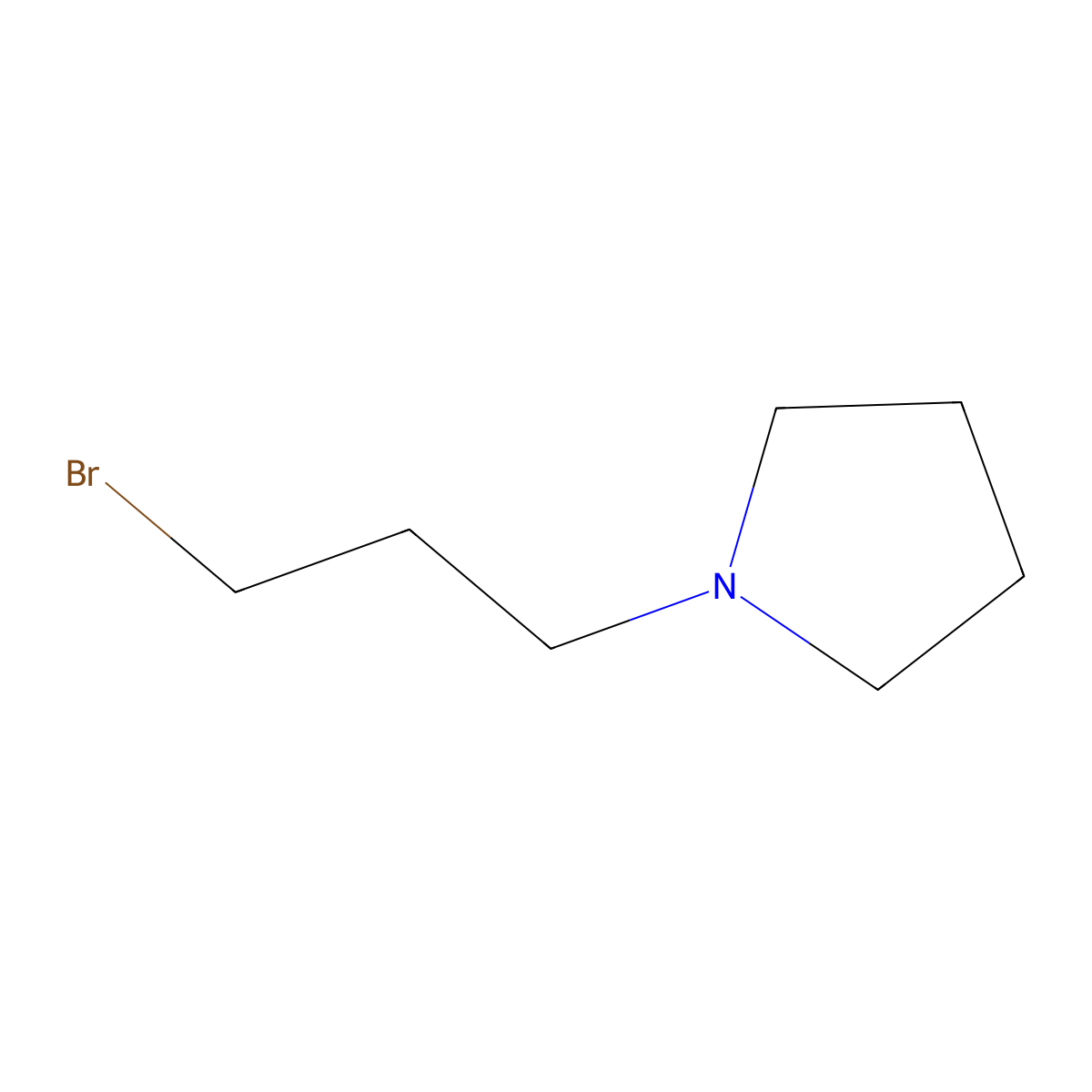 1-(3-Bromopropyl)pyrrolidine molecular structure, CAS 113385-33-4