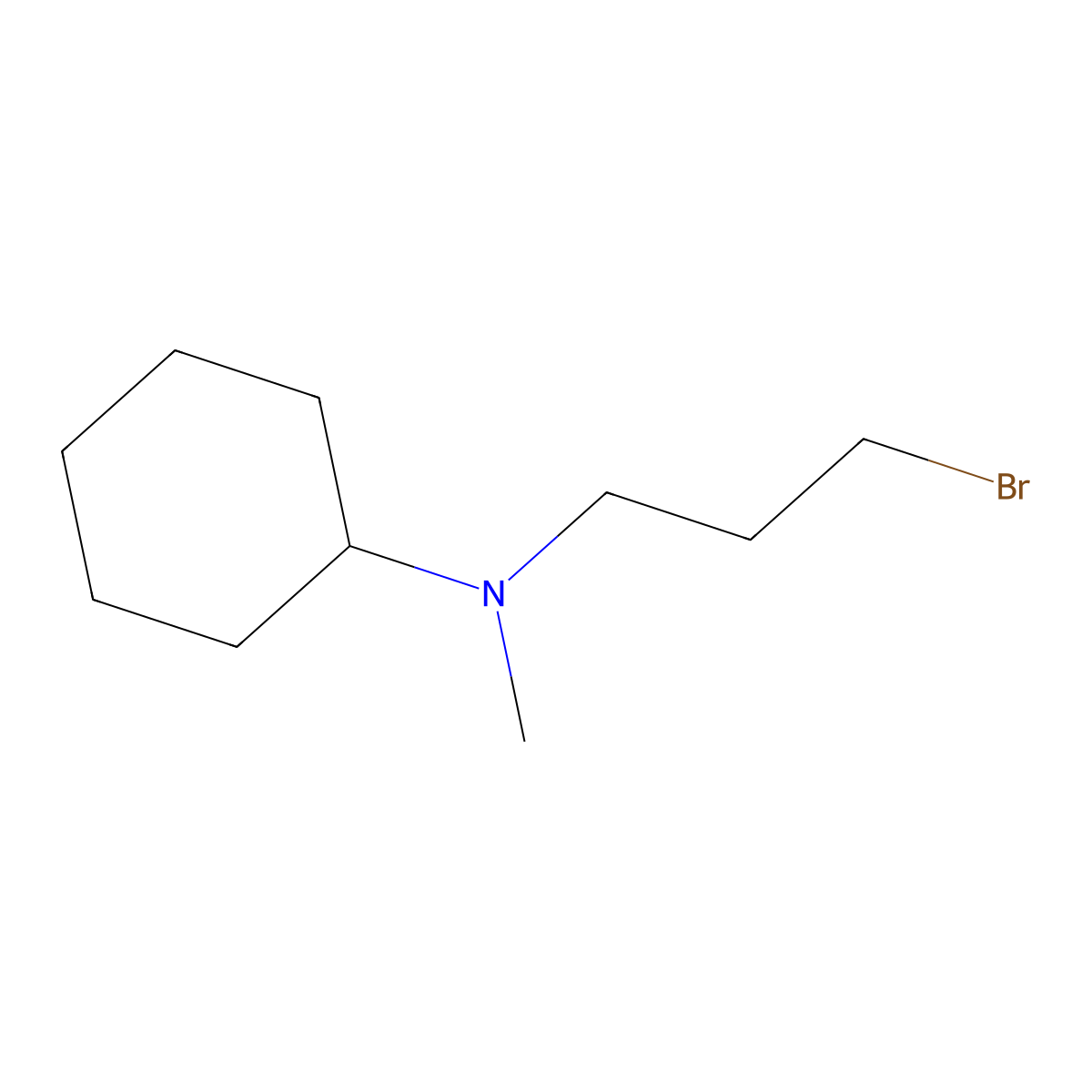 N-(3-bromopropyl)-N-methylcyclohexanamine molecular structure, CAS 113385-35-6