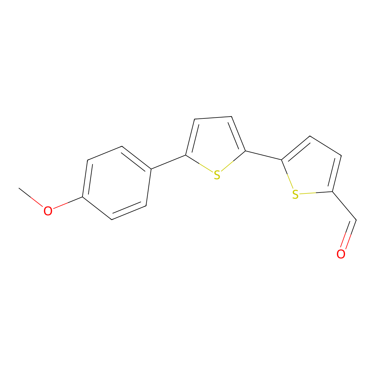 5'-(4-Methoxyphenyl)-[2,2'-bithiophene]-5-carbaldehyde molecular structure, CAS 1133874-06-2