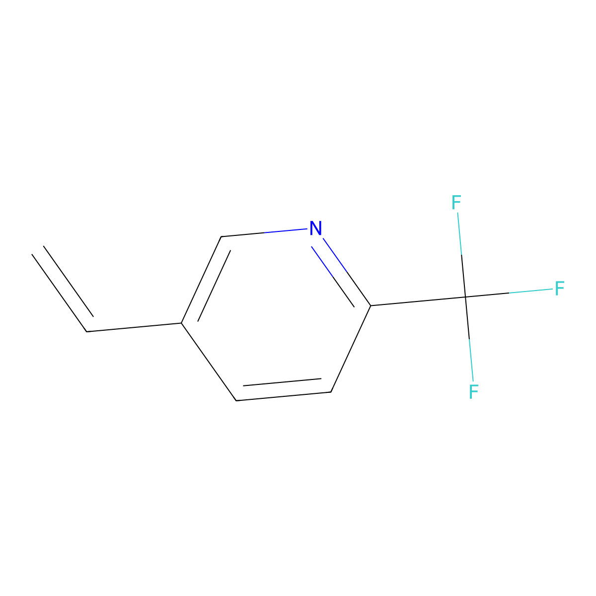 5-Ethenyl-2-(trifluoromethyl)pyridine molecular structure, CAS 1133879-76-1
