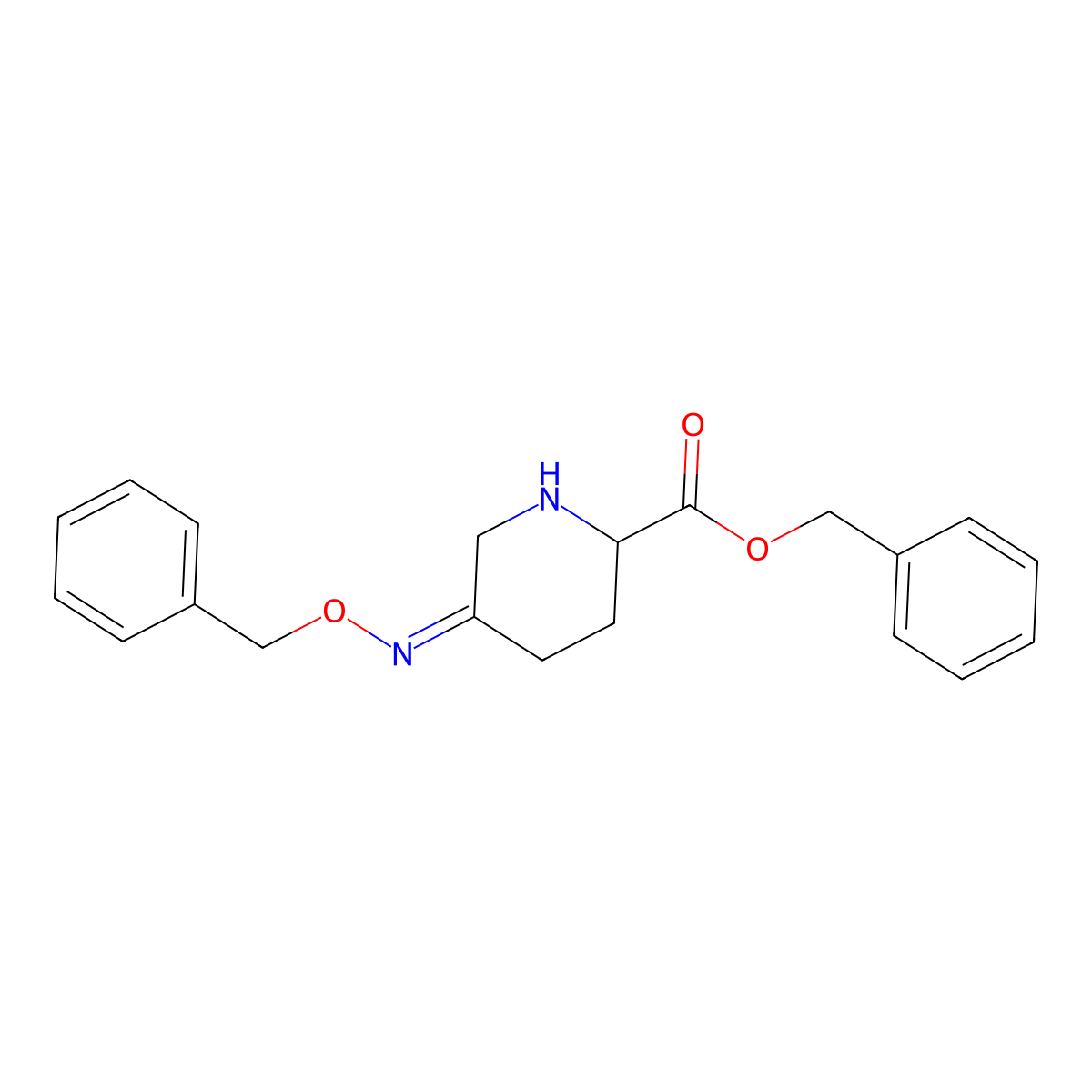 (2S)-5-(benzyloxyimino)-piperidine-2-carboxylic acid benzyl ester molecular structure, CAS 1133931-74-4