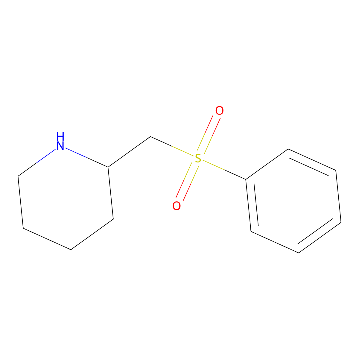 2-[(Benzenesulfonyl)methyl]piperidine molecular structure, CAS 1133960-18-5