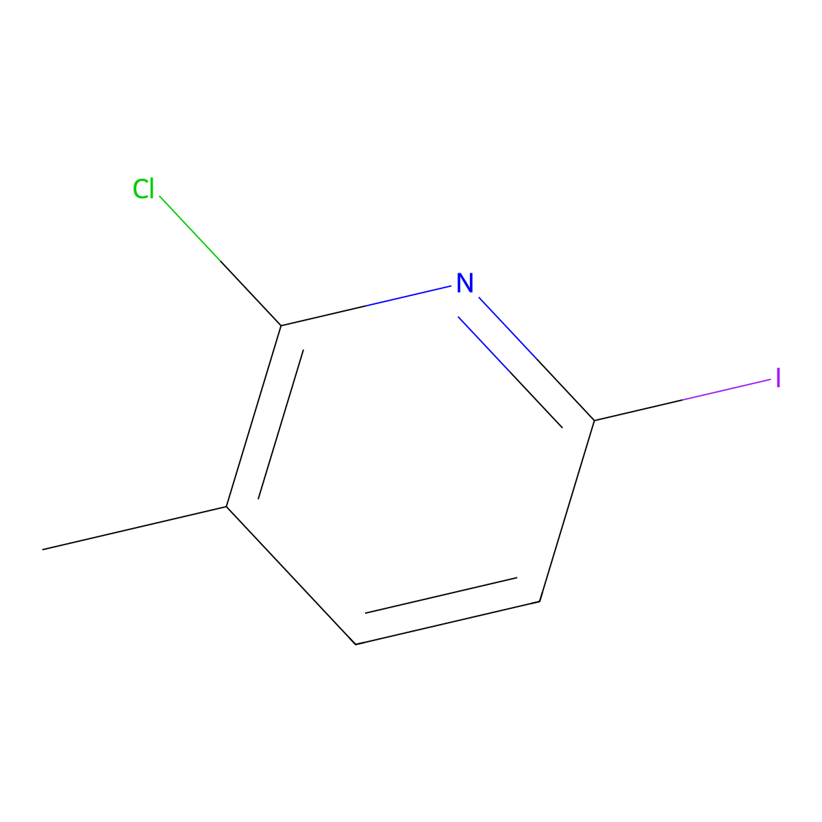 2-Chloro-6-iodo-3-methylpyridine molecular structure, CAS 1133961-30-4