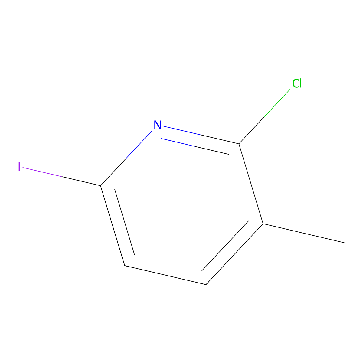 2-Chloro-6-iodo-3-methylpyridine molecular structure, CAS 1133961-30-4
