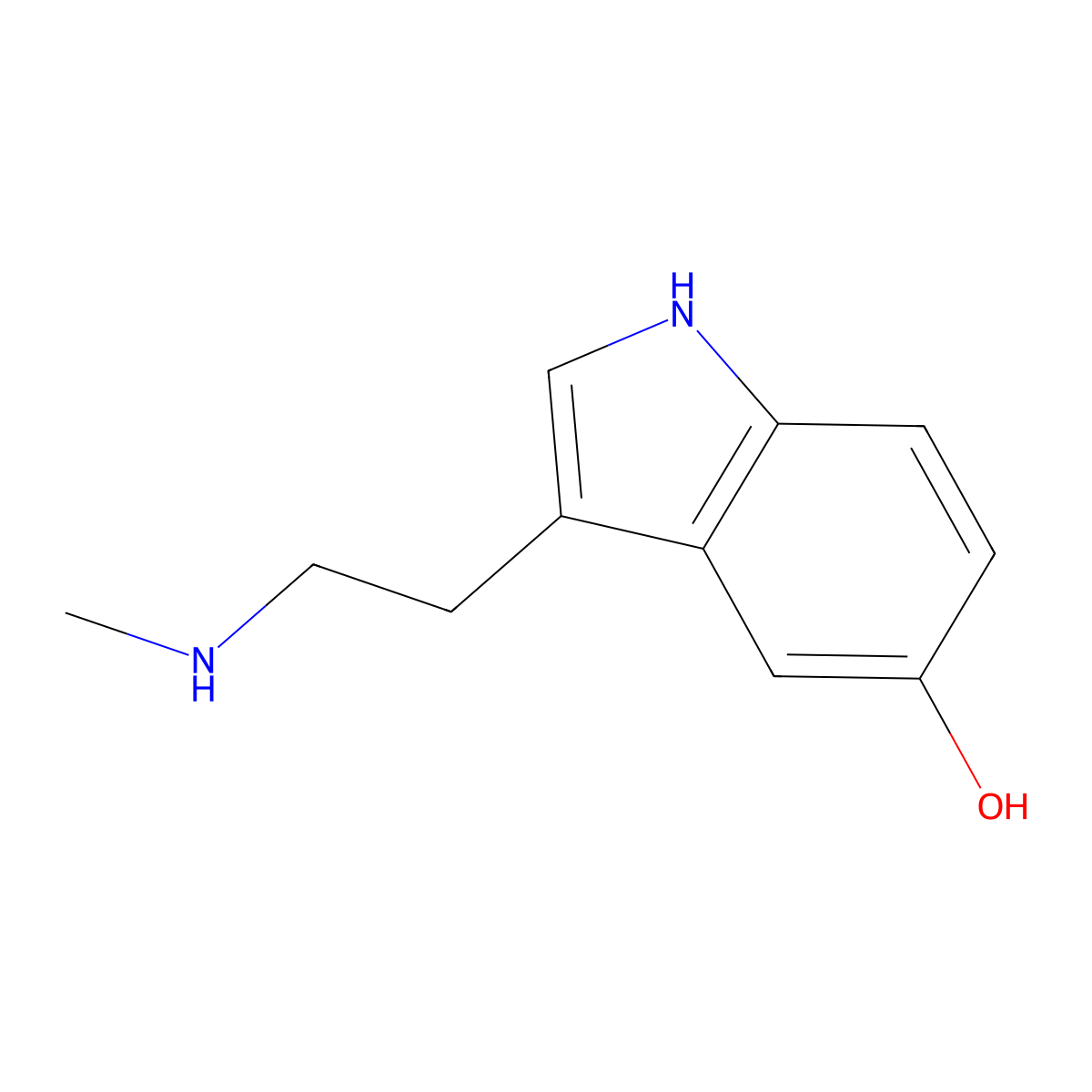 N-Methylserotonin molecular structure, CAS 1134-01-6