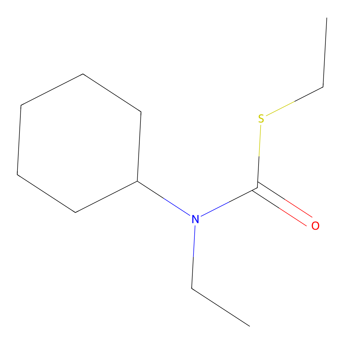 Cycloate molecular structure, CAS 1134-23-2