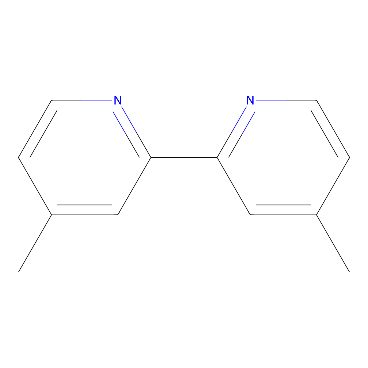 4,4'-Dimethyl-2,2'-bipyridine molecular structure, CAS 1134-35-6