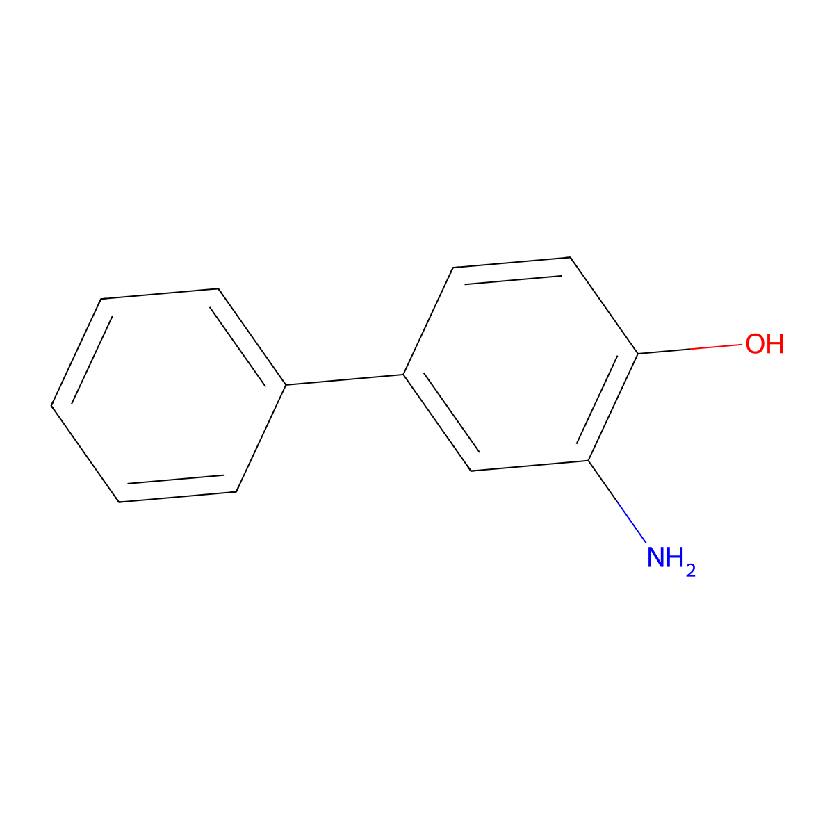 2-Amino-4-phenylphenol molecular structure, CAS 1134-36-7