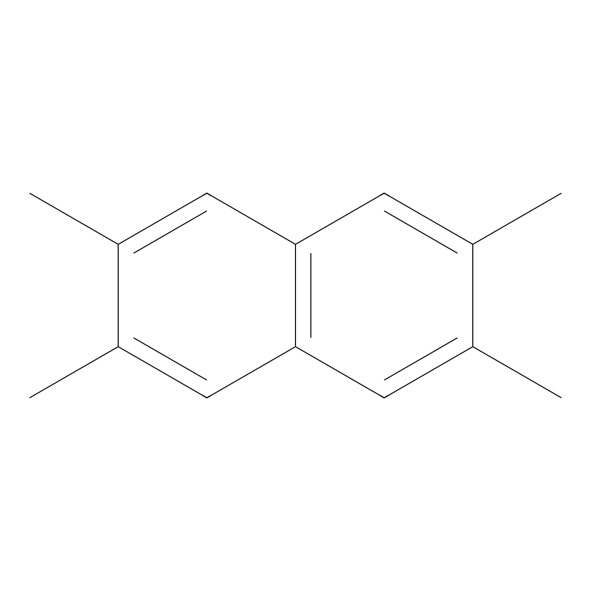 2,3,6,7-Tetramethylnaphthalene molecular structure, CAS 1134-40-3