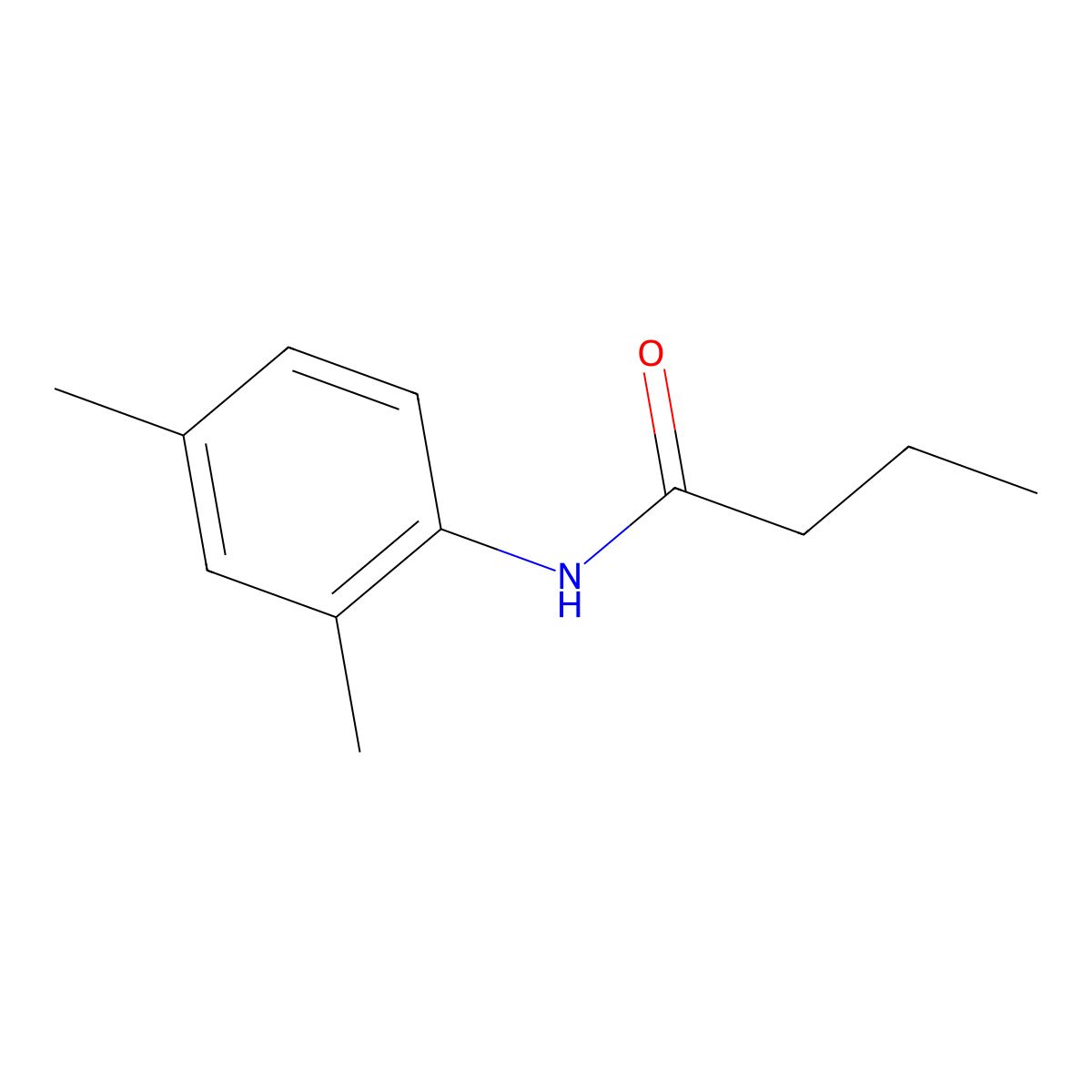 N-(2,4-dimethylphenyl)butanamide molecular structure, CAS 1134-66-3