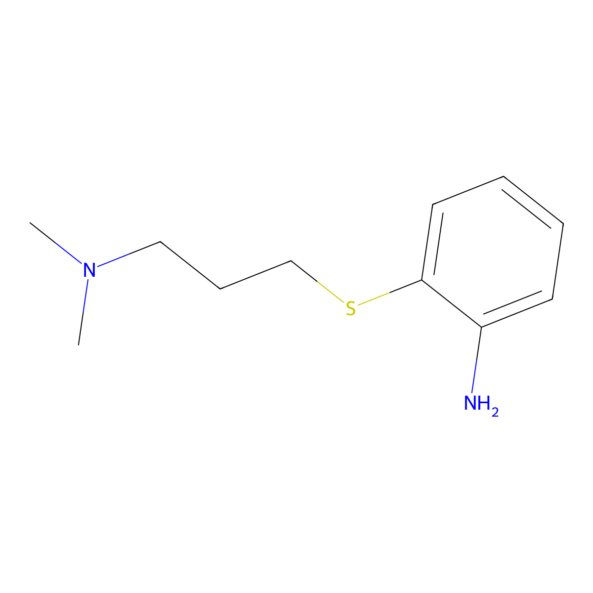 2-(3-Dimethylaminopropylthio)aniline molecular structure, CAS 1134-77-6