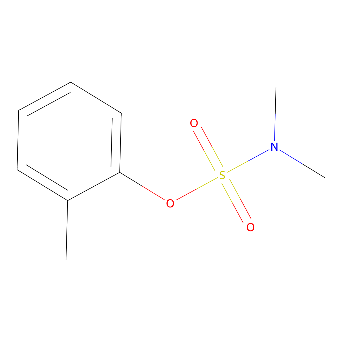 2-methylphenyl N,N-dimethylsulfamate molecular structure, CAS 1134-92-5