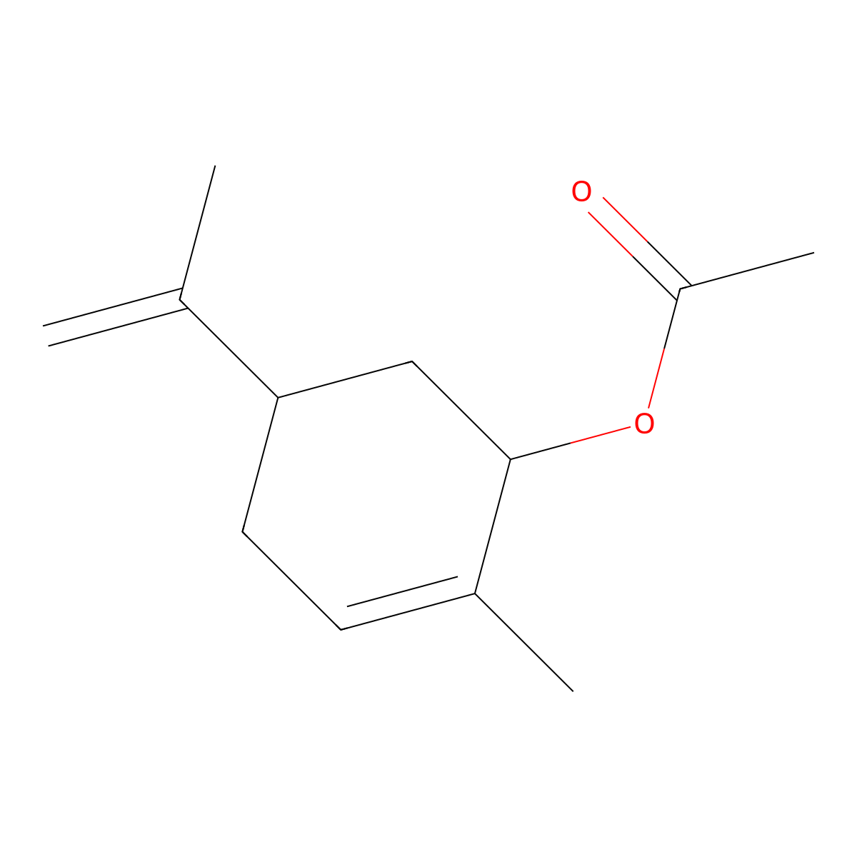 Carvyl acetate, (1S,5R)- molecular structure, CAS 1134-95-8