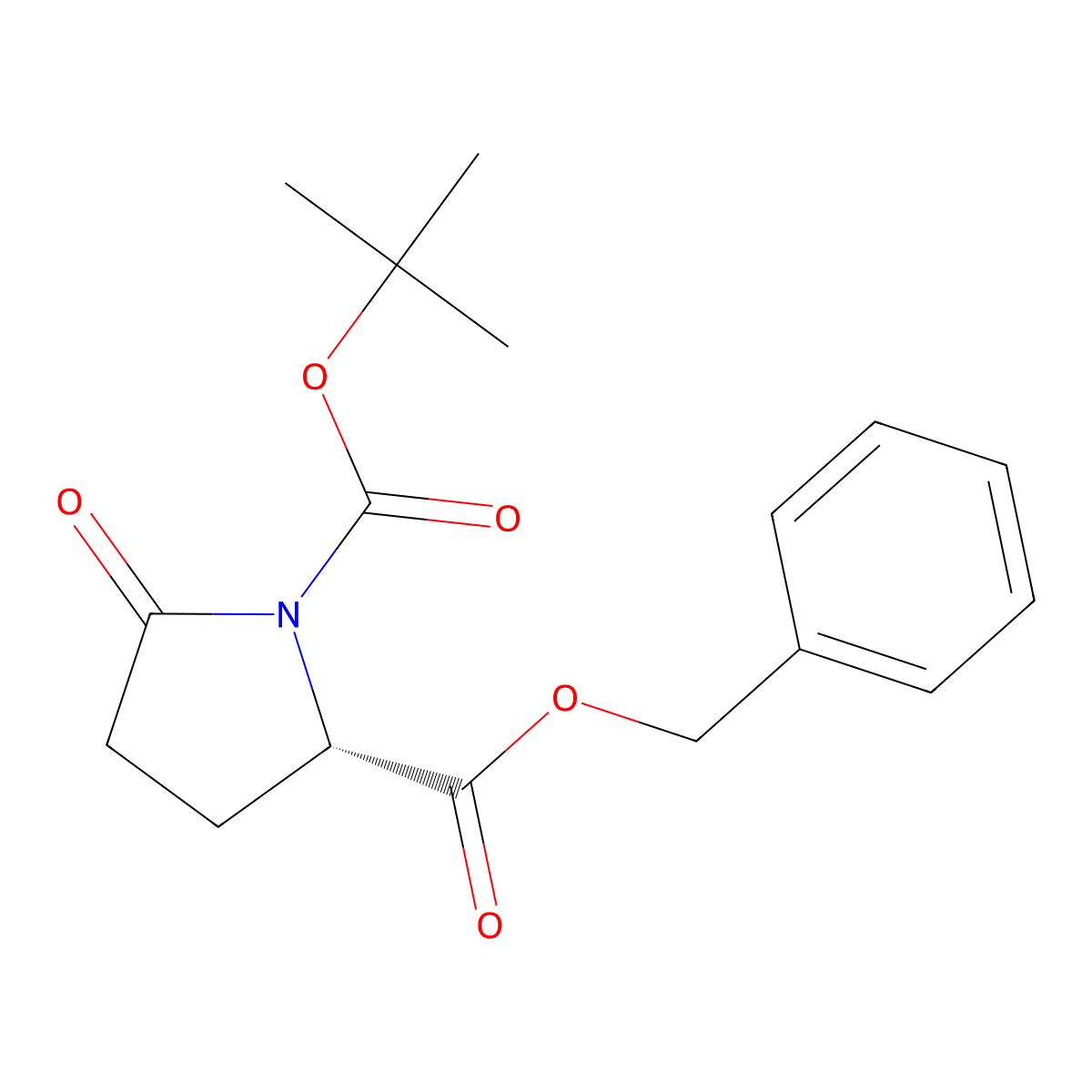 2-Benzyl 1-tert-butyl (2S)-5-oxopyrrolidine-1,2-dicarboxylate molecular structure, CAS 113400-36-5