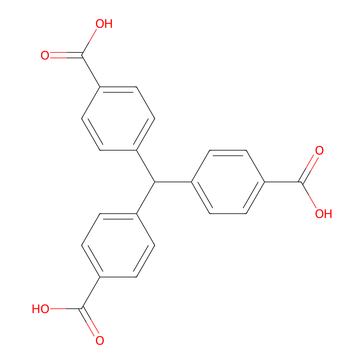 4,4',4''-Methanetriyltribenzoic acid molecular structure, CAS 113402-33-8
