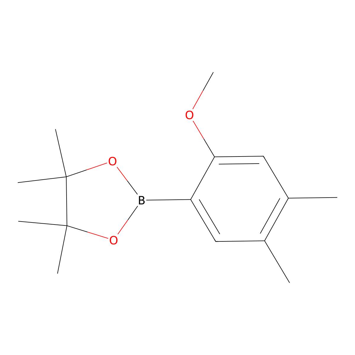 2-(2-Methoxy-4,5-dimethylphenyl)-4,4,5,5-tetramethyl-1,3,2-dioxaborolane molecular structure, CAS 1134082-52-2