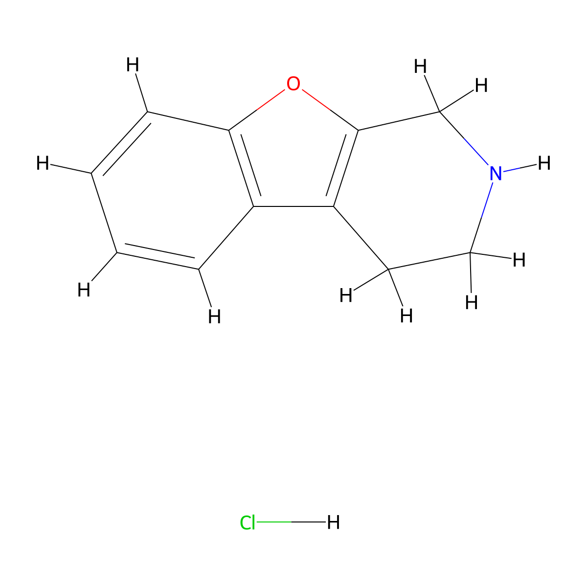 1,2,3,4-Tetrahydrobenzofuro[2,3-c]pyridine hydrochloride molecular structure, CAS 113411-62-4