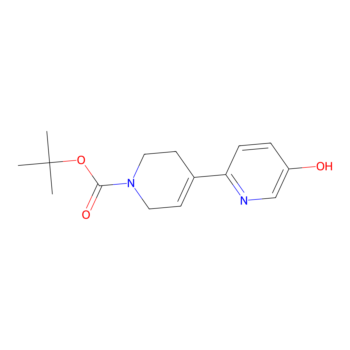 tert-butyl 5-hydroxy-3',6'-dihydro-[2,4'-bipyridine]-1'(2'H)-carboxylate molecular structure, CAS 1134112-71-2