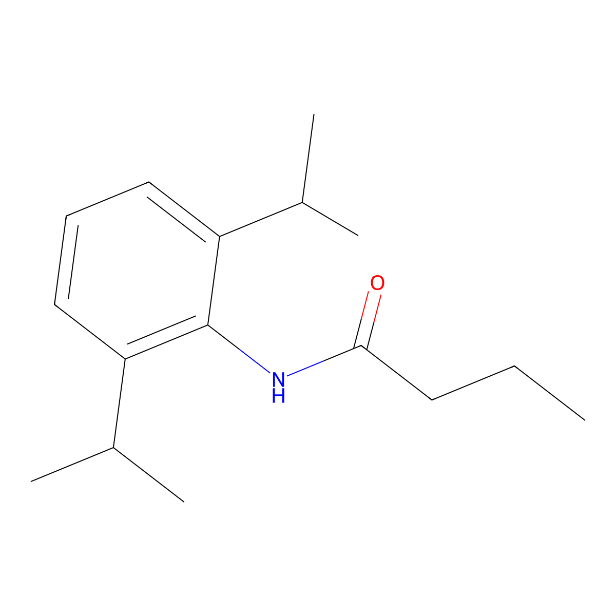 Butanamide, N-[2,6-bis(1-methylethyl)phenyl]- molecular structure, CAS 113416-63-0