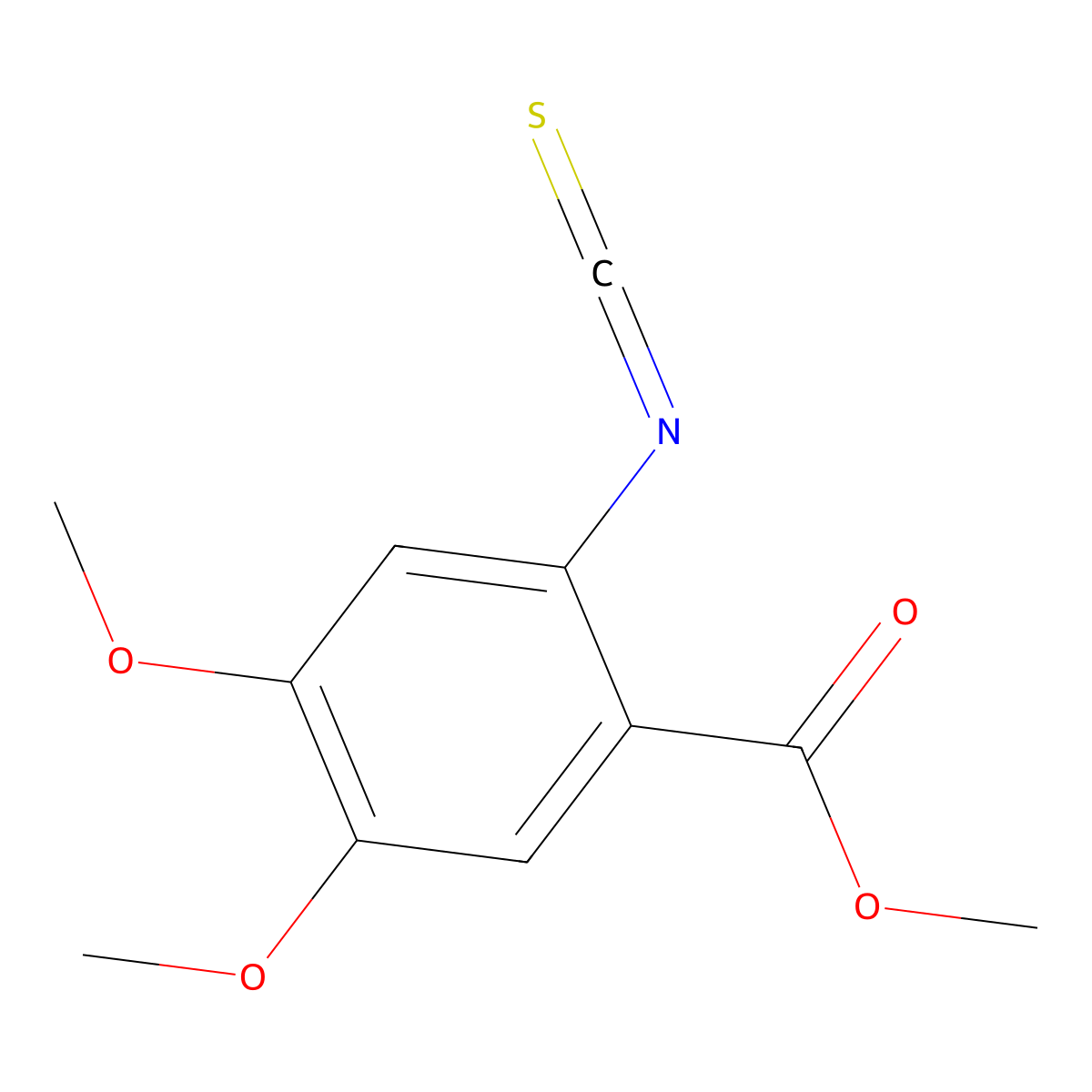 Methyl 2-isothiocyanato-4,5-dimethoxybenzoate molecular structure, CAS 113417-46-2
