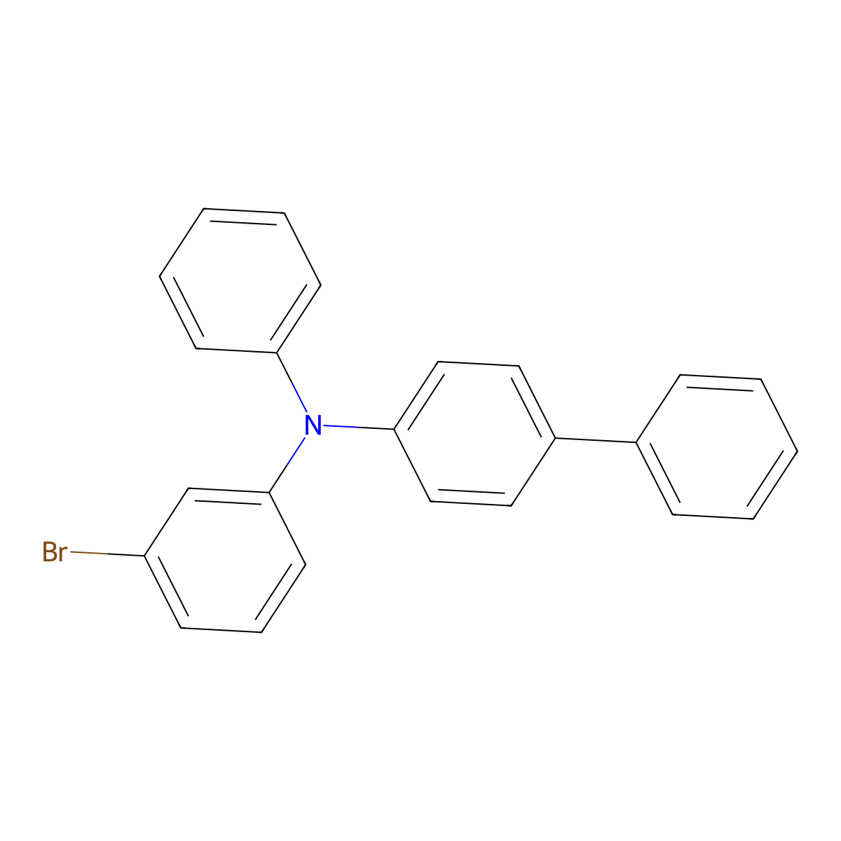 N-(3-Bromophenyl)-N-phenyl-[1,1'-biphenyl]-4-amine molecular structure, CAS 1134188-19-4