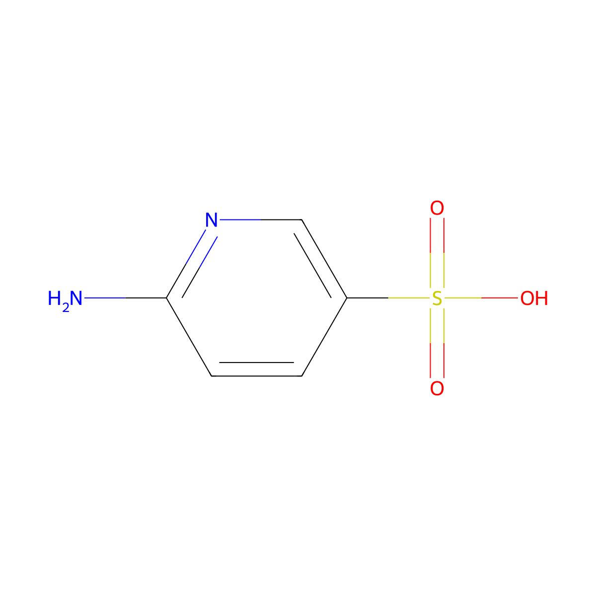 6-Aminopyridine-3-sulfonic acid molecular structure, CAS 1134188-25-2