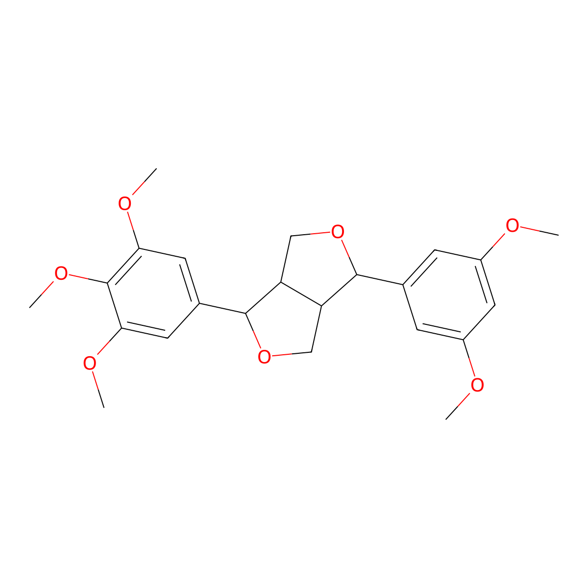 3-(3,5-Dimethoxyphenyl)-6-(3,4,5-trimethoxyphenyl)-1,3,3a,4,6,6a-hexahydrofuro[3,4-c]furan molecular structure, CAS 1134188-26-3