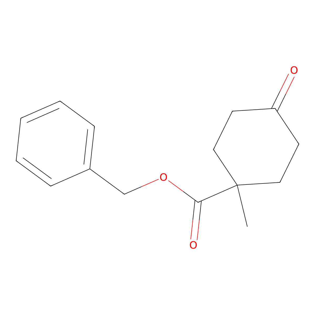 Benzyl 1-methyl-4-oxocyclohexane-1-carboxylate molecular structure, CAS 1134198-11-0