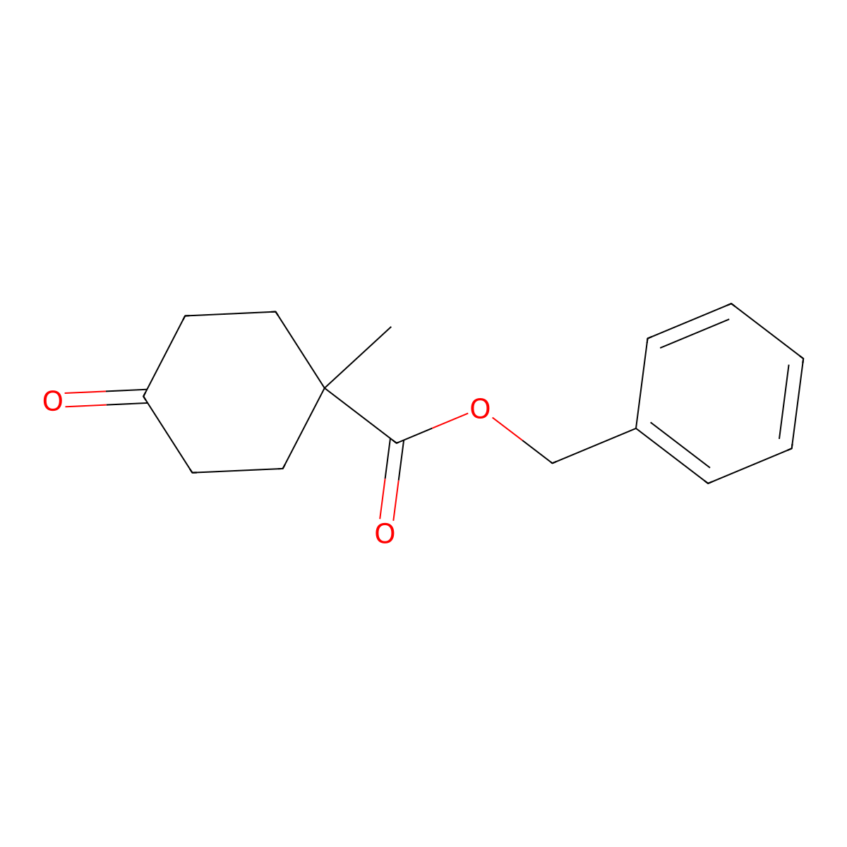Benzyl 1-methyl-4-oxocyclohexane-1-carboxylate molecular structure, CAS 1134198-11-0
