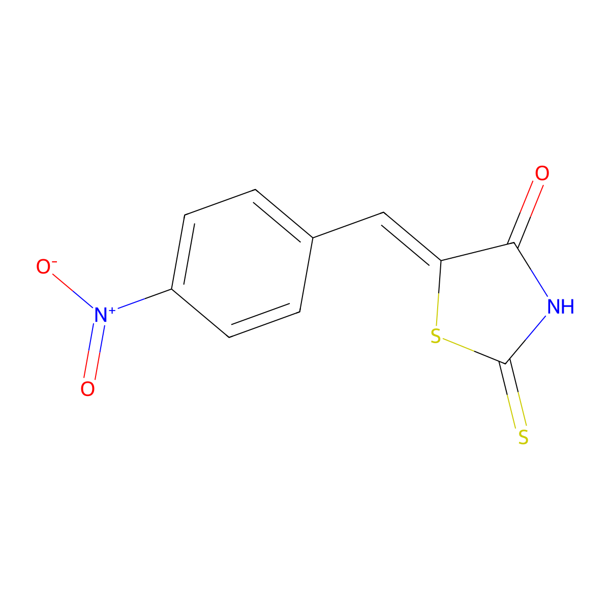 5-(4-Nitro-benzylidene)-2-thioxo-thiazolidin-4-one molecular structure, CAS 1134203-13-6